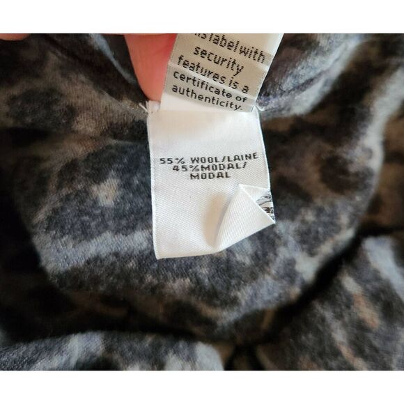 Diane Von Furstenberg Leopard Print Wool Blend Long Button Front Cardigan Size M - Picture 7 of 7